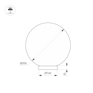 Настольная лампа Arlight SP-SILKA-TAB-R350-11W Warm2700 (WH, 330 deg, TOUCH-DIM) (IP20, Натуральный шелк) 056889