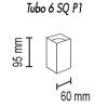 Накладной светильник TopDecor Tubo6 SQ P1 27