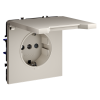 Розетка с защитными шторками и крышкой Voltum S70 VLS040303 (кашемир)