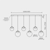 Подвесной светильник Modelux ML.2338.6 BK