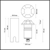 Грунтовый светильник Odeon Light Wald 6662/3GL