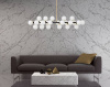 Люстра на штанге Lumina Deco Marsiada LDP 6033-24 BK+GD