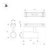 Трековый магнитный светильник Arlight MAG-VIBE-SPOT-R55-18W Day4000-MIX (BK, 24 deg, 48V, TUYA Zigbee) 044190