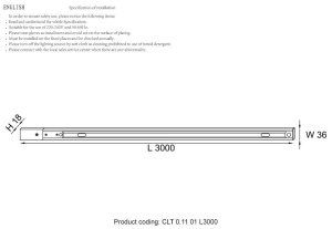 Шинопровод однофазный с питанием и заглушкой Crystal Lux CLT 0.11 01 L3000 WH