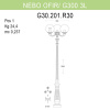 Уличный фонарь Fumagalli Nebo Ofir/G300 G30.202.R30.AXE27