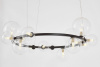 Подвесная люстра Lumina Deco LDP 7033-15 BK+CL