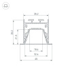 Профиль Arlight LINIA45-F-TRAY-2000 ANOD (Алюминий) 062165