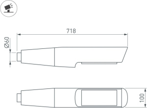 Уличный светильник Arlight OXOR-NOXT-EMP-718x100-75W Day4000 (BK, 120 deg, 230V) IP65 052481