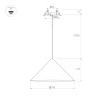 Подвесной светильник Arlight SP-MAKOTO-R240-10W Warm3000 (WH, 36 deg, 230V, TRIAC) 057211