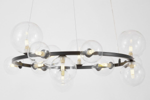 Подвесная люстра Lumina Deco LDP 7033-15 BK+CL