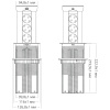 Блок розеток 17 (12 секций и USB type A+C) беспроводная зарядка Mebax 00-00002599