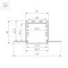 Профиль Arlight LINIA32-FANTOM-2000 ANOD (Алюминий) 049950(1)
