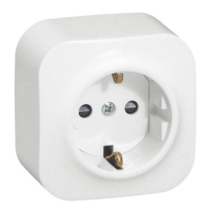 Розетка 2К+З Legrand Quteo 16A 250V с/з белая 782211