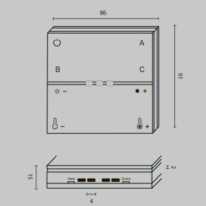Беспроводная панель управления Maytoni Smart home DRC034-8-B