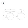 Трековый магнитный светильник Arlight MAG-MICROCOSM-SFERO-R80-7W Warm3000 (BK, 230 deg, 24V) (IP20 Металл) 051784