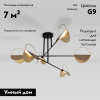 Потолочная люстра Eurosvet Grazia 70148/6 черный/золото Smart a062042