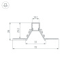 Алюминиевый профиль Arlight COMFORT10-V-FANTOM-2000 ANOD 053030