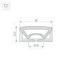 Силиконовый профиль Arlight WPH-FLEX-5025-TOP-S23-10m WHITE 050136