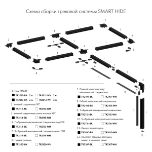 Экран для шинопровода Denkirs Smart TR2010-WH