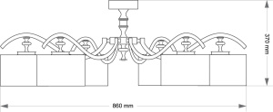 Потолочная люстра Kutek Averno AVE-PL-6(N/A)
