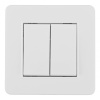 Выключатель двухклавишный Arte Milano SET16-1-30-2 white