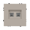 Розетка телефонная двойная софт-тач кашемир Arlight SCT-MTL2-SFPL-CA (2хRJ-11, 4C) 061889(1)
