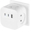 Разветвитель электрический ЭРА SP-4-3USBAC-W на 4 розетки + 3 USB A+C со шторками 10А белый Б0069083