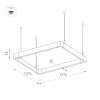 Подвесной светильник Arlight ALT-LINEAIR-QUADRAT-FLAT-UPDOWN-DIM-1375-170W Warm3000 040635