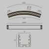 Радиусный профиль Maytoni Led strip ALM-3535R-B-D-45°-0.8M