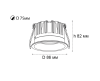 Встраиваемый светильник Italline IT06-6038 white 4000K