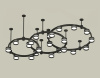 Комплект подвесного светильника Ambrella Light Techno Ring XR92222200 (A9222, A9227, C9233, C9242, C9238, C9232, N8462, N8478)