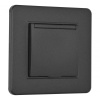 Комплект розетки с/з и шторками, защитной крышкой и рамкой Arte Milano SET16-1-41-1 black