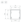 Профиль Arlight SL-MINI-15-3000 BLACK (Алюминий) 061611