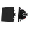 Выключатель проходной 2 кл софт-тач черный оникс Arlight SWT-MKP2-SFPL-BK (250V, 10A) 054255(1)