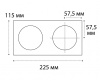 Рамка для светильника Italline IT02-QRS2 white