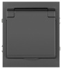 Розетка Эра Arktik 16-2103-06 с заземлением 2P+E Schuko со шторками с крышкой 16А-250В графит Б0070439