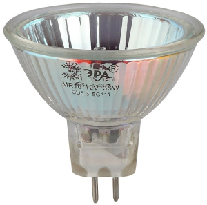 Лампа галогенная Эра GU5.3 35W 3000K GU5.3-MR16-35W-12V-CL C0027355