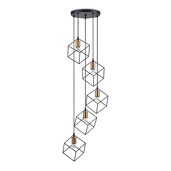 Подвесная люстра Ideal lux ICE SP5 NERO 237664