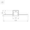 Профиль Arlight FANTOM-W12-2000 ANOD 040325
