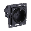 Розетка штепсельная SCHUKO 16A/250 В с USB A+C 20W, черный матовый Kollinger REA-004BM для Aspekt, Eleganz, Reflex