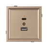 Механизм USB розетки Arlight SCT-TENDO-MUAC-PL-GD (5V, 3A, QC3) 054097