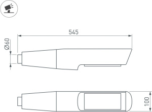 Уличный светильник Arlight OXOR-NOXT(with bracket)-545x100-35W Day4000 (BK, 120 deg, 230V) IP65 052477