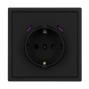Розетка зк со шторками с USB тип C+С софт-тач черный оникс Arlight SCT-MUCC-SFPL-BK (250V, 16A) 061813(1)
