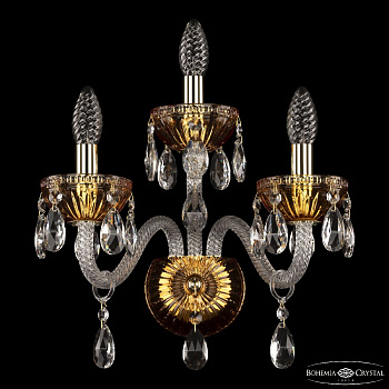 Бра Bohemia Ivele Crystal 5417B/2+1/165 G Amber/M-1G