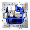 Розетка телевизионная встраиваемая Voltum S70 TV+RJ45 кат. 6, (белый матовый) VLS060702