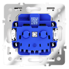Розетка с защитными шторками и крышкой Voltum S70 VLS040301 (белый глянцевый)
