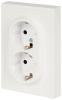 Розетка Эра Galaxy 15-2104-08 с заземлением двойная 2X2P+E Schuko 16А-250В IP20 белый матовый Б0070691