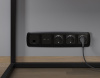 Комплект механизма компьютерной розетки Ambrella Volt RJ-45 (8P8C) CAT6A экранированной с автоматической защитной шторкой OMEGA MO812005 Черный матовый QUANT (OP8120, VM185)