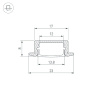 Алюминиевый профиль Arlight LINE-2308-F-2000 WHITE 044237