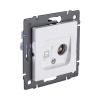 Розетка двойная TV (мама) + RJ45 Cat.6, белый Kollinger REA-021WH для Aspekt, Eleganz, Reflex